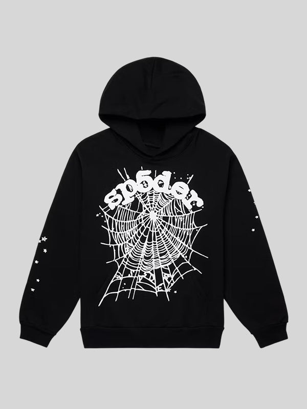 Black and White Sp5der Hoodie